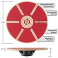 thumbnail image 4 of Philosophy Gym Wobble Balance Board, Round Wooden Core Trainer for Adults - Red, 4 of 7