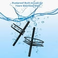 thumbnail image 6 of Rustproof Corner Shower Caddy Tension Pole, 4 Large Baskets for Bathtub Shampoo Storage Organizer Bathroom Height Adjustable Shelves from 23.6 to 114.5 Inch with Towel Bar, 6 of 6