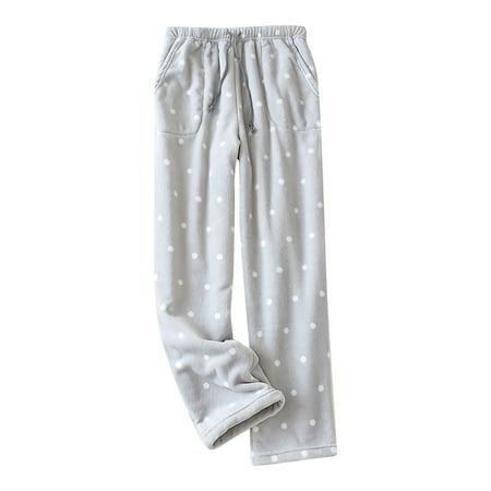 

wozhidaoke pants for women pajama pants warm flannel wide mouth trousers loose large size thick coral home pajamas mens pajama pants