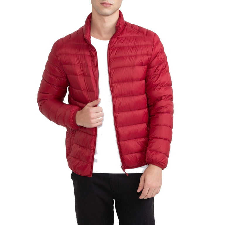 bossini Men s Winter Packable Down Jacket Hooded Lightweight Puffer Insulated Coat for Travel Outdoor Hiking M Walmart