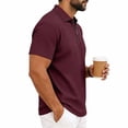 thumbnail image 5 of PBNBP Polos Shirts for Men,Mens Jacquard Knitted Polos Shirts Quarter Zip Polos T Shirt Short Sleeve Regular Fit Shirt for Summer, 5 of 10