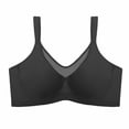 thumbnail image 4 of Women's Full Figure Seamless Underwire T Shirt Bra Push Up Comfort Everyday Bra for Daily Support Black 40H, 4 of 5