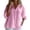 Pink, variant on CIENVNSTG Cotton Linen Button Down Shirt for Women Henley Long Sleeve Blouses Lightweight Spring Summer Loose Solid Casual Work Tops White 2XL