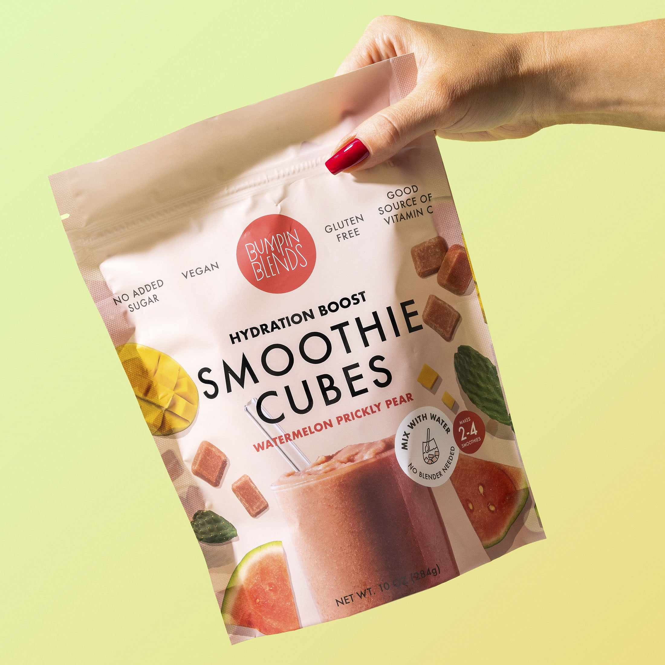 Bumpin Blends, Smoothie, Enhance Hydration, Watermelon Paradise, 10oz, Cubes, 2-4 Servings