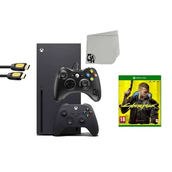 Pre-Owned Xbox Series X Video Game Console Black with Cyberpunk 2077 BOLT AXTION Bundle with 2 Controller ( )