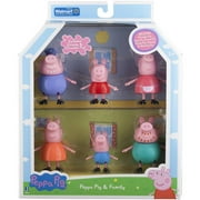 Peppa Pig Family Action Figure Set, 6 Pieces