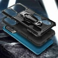 thumbnail image 6 of Dteck for Samsung Galaxy A02 / M02 Case Dual-Layer TPU+PC Shockproof Heavy Armor With Belt Clip Anti-Drop Shock Absorption Cover Metal Back Clip for Samsung A02 / M02 Case, Black, 6 of 7