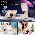 thumbnail image 3 of for iPhone 7 Plus/iPhone 8 Plus Case Astronaut Cute for Women Girls Girly Unique Purple Phone Cases with Astronaut Hidden Stand Kickstand 6D Design Cover for iPhone 7Plus/8Plus 5.5 inch, 3 of 11