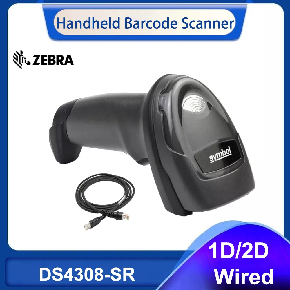 DS4308-SR00007ZZAP 1D 2D Handheld Corded Barcode Scanner w/ USB Cable