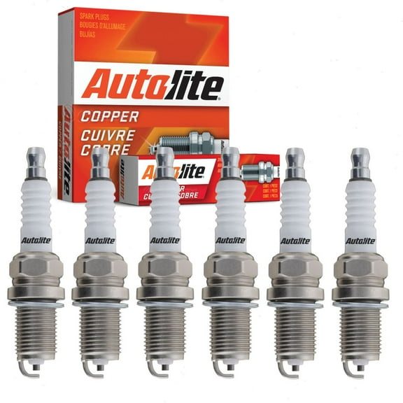 6 pc Autolite Copper Core Spark Plugs compatible with Hyundai Sonata 2.5L 2.7L 3.3L V6 1999-2010
