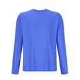 thumbnail image 2 of Kilaqueen Long Sleeve Shirts for Men Untra Soft Crew Neck Moisture Wicking Pullover Tops Casual Solid Color Comfy Relaxed Fit Pajamas, 2 of 5