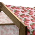 thumbnail image 5 of Fruit Pet House, Delicious Big Strawberries on Pink Background Tasty Juicy Ripe Summer Fruits, Outdoor & Indoor Portable Dog Kennel with Pillow and Cover, 5 Sizes, Green Pink Red, by Ambesonne, 5 of 5