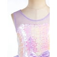 thumbnail image 5 of Loodgao Kids Girls Shiny Sequins Ballet Dance Dress Ice Skating Gymanstic Leotard Mesh Tutu Dress Lavender 8, 5 of 7