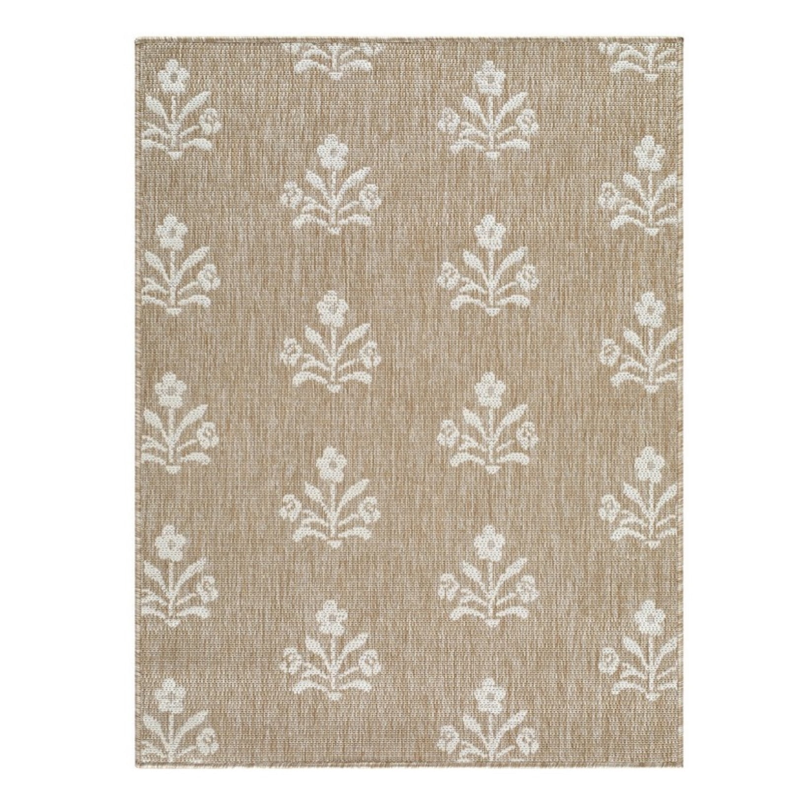 House Outdoor Rug Boho Floral Area Rug Indoor Outdoor Patio Porch Entryway Weather Resistant Synthetic Fiber Carpet Fade Stain Resistant Durable Easy Clean NonSlip Soft Underfoot HomeGarden Decor