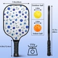 thumbnail image 3 of Pickleball Paddles Set,Pioneer Flower Floral Print Pattern Fiberglass Surface Pickleball Racket Set with 2 Indoor Outdoor Pickleball Balls and Pickleball Bag,Pickle-ball Equipment, 3 of 6