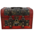 thumbnail image 1 of Retro Jewelry Storage Box Earring Necklace Organizer Case Home Decoration with Lock, 1 of 14