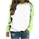 thumbnail image 2 of Liquidación de ICHUANYI, camiseta de manga raglán para mujer, cuello redondo suelto de color, jersey de manga larga, camiseta de manga larga con cuello redondo/camisa ICHUANYI WER202308170514, 2 of 7