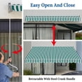 thumbnail image 4 of SUNNYOUTDOOR 12x10 FT Patio Awning Retractable Outdoor Sun Shade Manual Patio Deck Awning Heavy Duty Awning (Green with white), 4 of 6