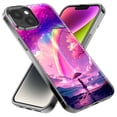 thumbnail image 2 of MUNDAZE Apple iPhone 11 Pro Shockproof Clear Hybrid Protective Phone Case Kawaii Manga Pink Cherry Blossom Japanese Rainbow Girl Cover, 2 of 5