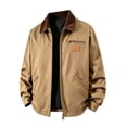 thumbnail image 3 of Winter Jackets for Men Solid Color Turndown Collar Loose Casual Jacket Long Sleeve Warm Outerwear With Pockets Daily Winter Wear, 3 of 8