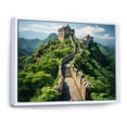 thumbnail image 2 of Designart "Panoramic View of the Great Wall of China" Landscapes Framed Wall Art - Traditional Green China Living Room Framed Canvas Art, 2 of 6
