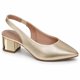 thumbnail image 2 of Zapatilla Slingback Tacón Bajo Confort Punta Fina Mujer Beira Rio 4182220 dorado 27, 2 of 8