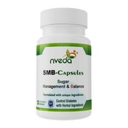 Nveda Ayurvedic Diabetic Supplement, Controls Blood Sugar Naturally, Smb Capsules For Sugar Management And Balance (60 Capsules)