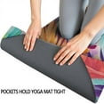 thumbnail image 3 of Colorful Tropical Leaf Pattern Hot Yoga Mat Towel Non Slip for Hot Yoga - Quick-Drying Yoga Mat Cover with 4 Corner Pockets with Travel Bag - Hot Yoga Towel Non Slip 74"x26", 3 of 6