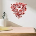 thumbnail image 4 of Valentine's Day Wreath,13.8" Red Heart Shaped Wreath for Front Door Hanging Door Wall Wreath for Indoor Outdoor Home Wedding Party Decorations, 4 of 8