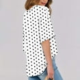 thumbnail image 4 of Scyoekwg Womens Short Sleeve T Shirts Round Neck Oversized Tee Loose Polka Dots Print Trendy Lightweight Blouses (White,XXXXL), 4 of 6