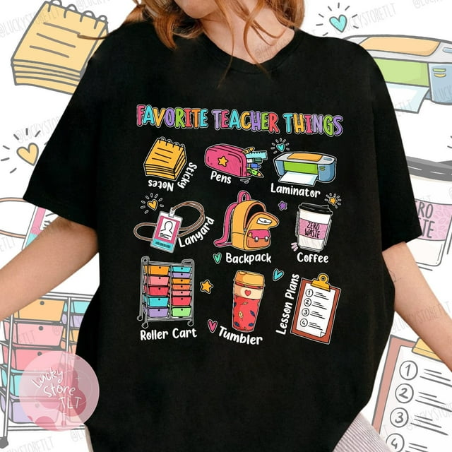 Chemise d'Enseignant, Chemise de Rentrée Scolaire, Cadeau pour Enseignant, Gentil - Noir - L