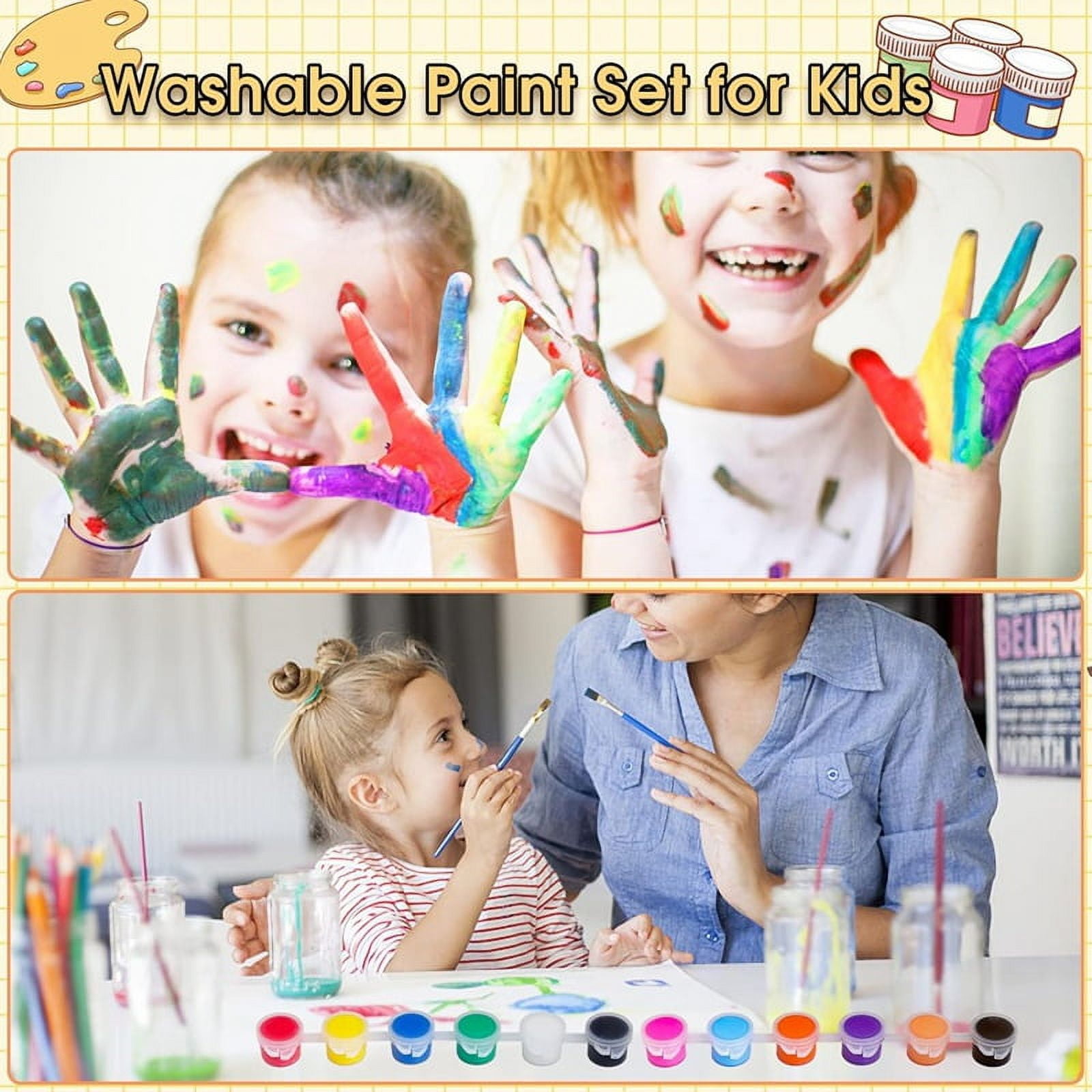 720Pcs Mini Acrylic Paint Set,Acrylic Paint Strips for Kids & Adults,Kids Paint Set for Home PartyFavors Set 1