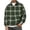 19#Green, variant on Men's Plaid Flannel Pullover Sweatshirt Quarter Zip Tartan Long Sleeve Casual Shirt Fall Winter Comfort Fit Streetwear Top Multicolor 2XL