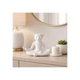 thumbnail image 4 of Yoga Cat Figurine for Home and Bathroom Decor - Contemporary Ceramic Sculpture for Office and Room Accent - Meditation Statue for Living Room, Shelf and Coffee Table Ornament - 8", White, 4 of 14