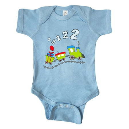 

Inktastic Second Birthday Party Train Gift Baby Boy or Baby Girl Bodysuit