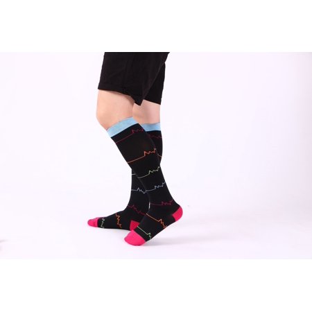 DNAKEN(5 pairs) Compression Socks for Women & Men Circulationis Best Support for Athletic Running,Hiking,Nursing compresion para mujer support hose for women compression