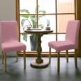 thumbnail image 3 of Chair Covers for Dining Room Set of 4,Christmas Winter Snowflakes Stretch Seat Protector Removable Washable Chairs Slipcovers for Kitchen Banquet Wedding Hotel,Gold and White, 3 of 6
