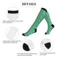 thumbnail image 5 of Lsque Bulldog Puppy Flower Pattern Sport Compression Socks for Men & Women 15-20 mmHg Knee High Nurse Pregnant Running Medical and Travel Athletic, 5 of 6