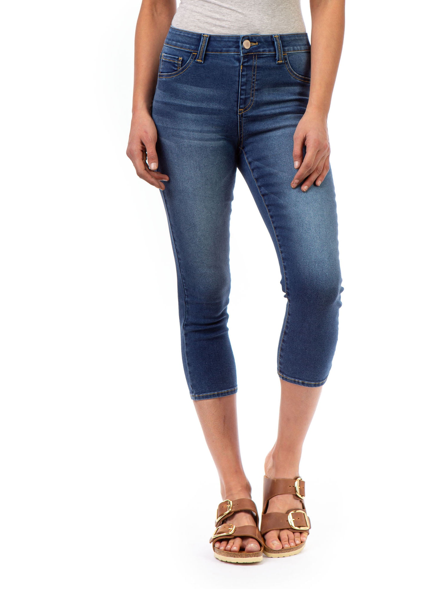 Jordache Women's Pull-On Capri Skinny Jeans - Walmart.com