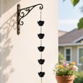 thumbnail image 4 of Irrigation Supplies Kit Black Rain Chain (For Gutters) — Decorative Rain Chain Outdoor Gutter Chain / Downspout Chain Modern Style Outdoor Rain Chain Watering System Garden Irrigation Tools Drip Irri, 4 of 5