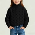 thumbnail image 6 of Kids Girl Boy Tops Blouses for Kid Collared Turtleneck Neck Sweater Crochet Thermal Knit Plain Winter Fall Shirts 2025 Clothes Trendy Regular Fit, 6 of 6