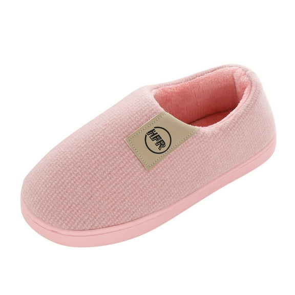 Honeeladyy Women's Mens Couples Winter Warm Floor Home Slippers Loafer Indoor Bedroom Shoes Pink Sales Online