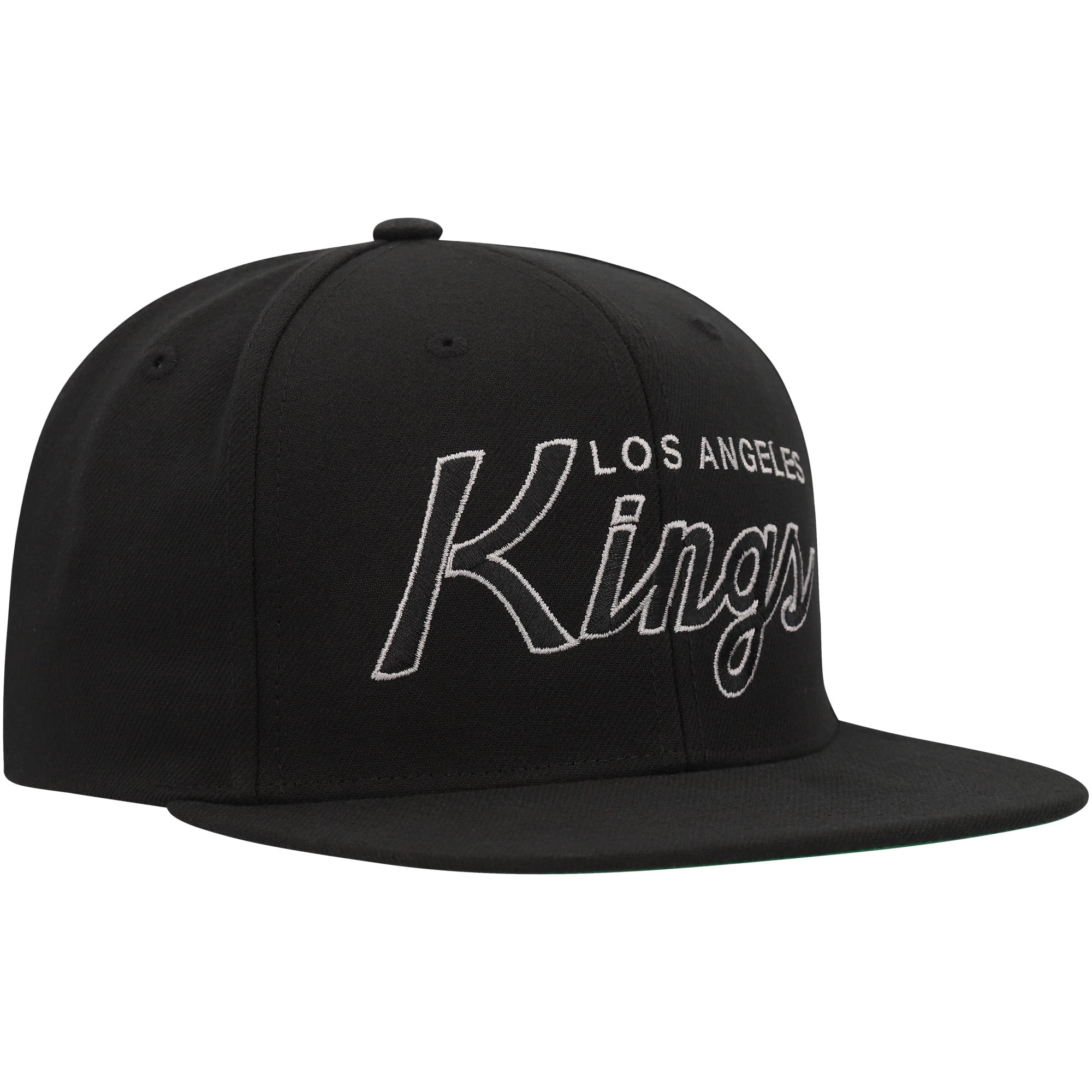 Men's Mitchell & Ness Black Los Angeles Kings Core Team Script 2.0 Snapback Hat