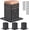 C-4Pcs, variant on Decorative 4x4 Post Base, 4x4 Post Bracket (Inner Size 3.6" x 3.6"), Black Powder Coated Deck Railing Bracket, 4x4 Brackets for Wood Posts, Deck Post Support