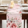 thumbnail image 3 of Table Runners 72 Inches Long Dress Scarves, Pink Valentine's Day Farmhouse Kitchen Table Runner, Coffee Tablerunners, Roses Romantic Art Spring Floral 18x72 Inch, 3 of 9