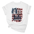 thumbnail image 2 of Busydd 4th of July Womens Tops Fashion USA Flag Print Independence Day T Shirts for Women Casual Short Sleeve Round Neck Summer Tops Comfy Cotton Graphic Tees S, 2 of 5