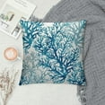 thumbnail image 2 of Qinduosi Teal Blue Coral Pillow CoversSummer Ocean Sea Coastal Decorative Throw Pillow Casesfor Couch Sofa Bench Living Room Bedroom Home Decor, 2 of 5