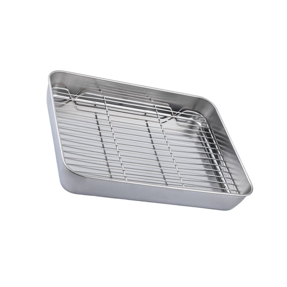 Stainless Steel Roasting Baking Tray with Wire Rack For Uniform Cooking Result