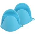 thumbnail image 1 of Mini manopla para horno, manopla gruesa de silicona resistente al calor para hornear, cocinar, barbacoa (azul), 1 of 5