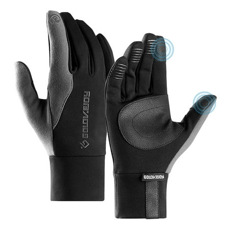 Winter Warm Gloves Men Women Rainproof Touchscreen Gloves Windproof Sports Gloves with Warm Lining For Skiing Camping Hiking Fishing Mountaineering (Best Winter Fishing Gloves)
